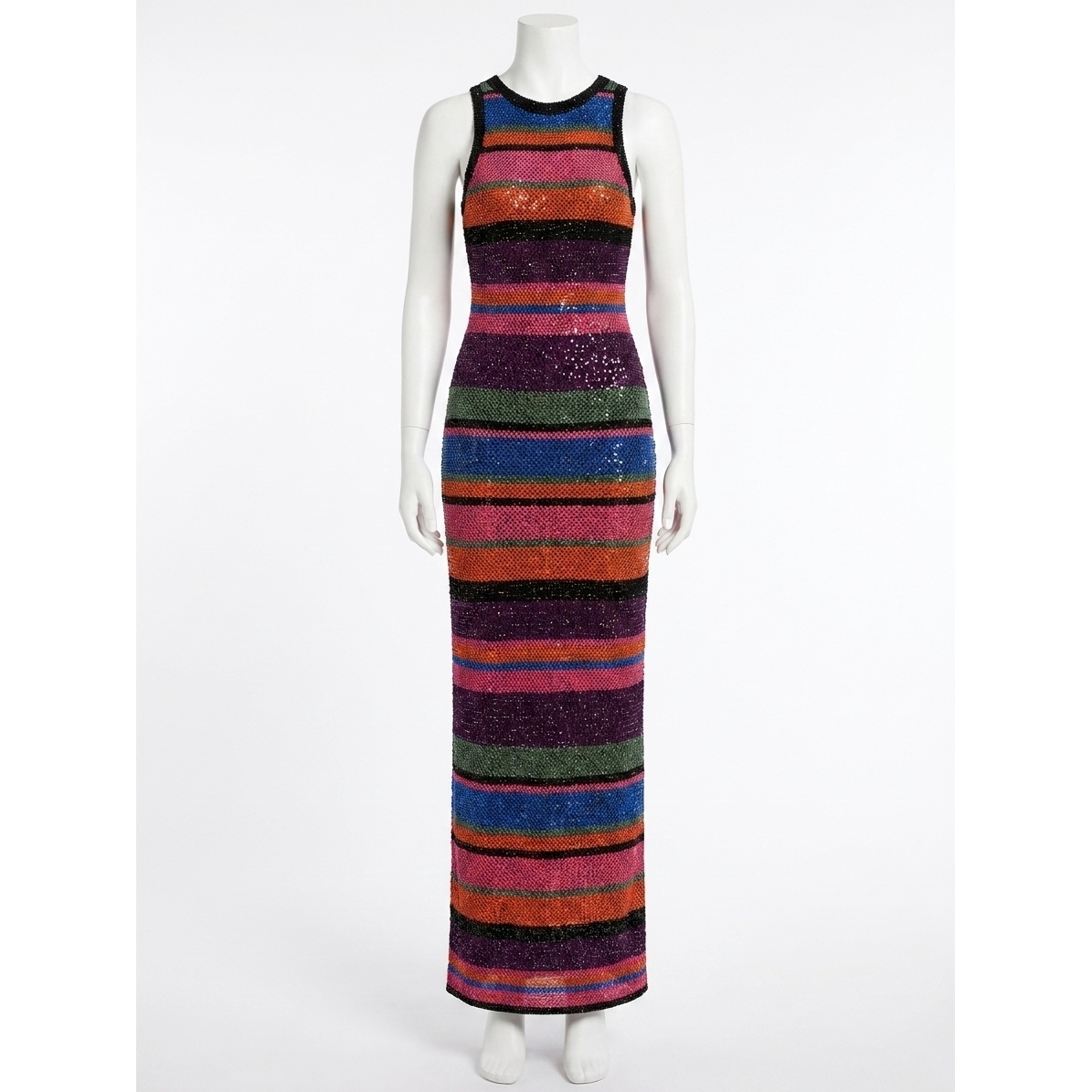 New L'agence Resort Maxi Dress In Metallic Stripe